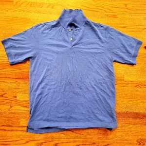 Talbot's Men's Polo periwinkle blue 100% cotton relaxed fit cornflower